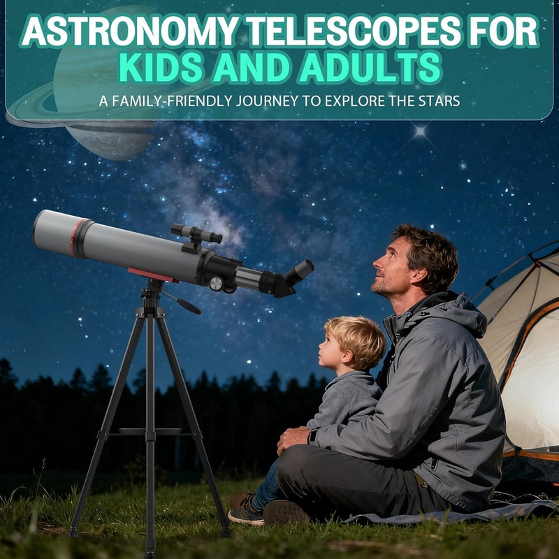 opaita Telescope for Adults High Powered - Portable Astronomy Telescope for Kids & Beginners - 90mm Aperture 600mm Refractor Profesional Telescopes with Phone Adapter Tripod Carry Bag - Image 5